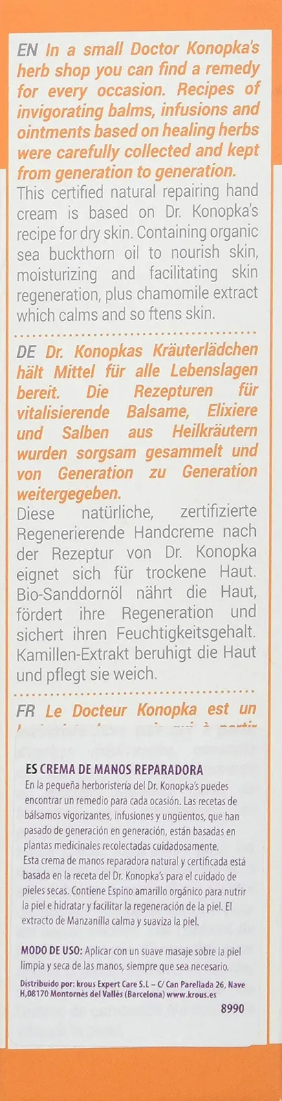 Крем для рук Dr.Konopka's Восстанавливающий, 75 мл, фото №6