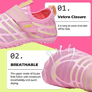 Детские водные туфли Пляжная Кроссовки и девочек Кроссовки для плавания Кроссовки для купания Быстросохнущие аквашузы Легкие нескользящие спортивные туфли для босонож synthetic.ua - Фото 1