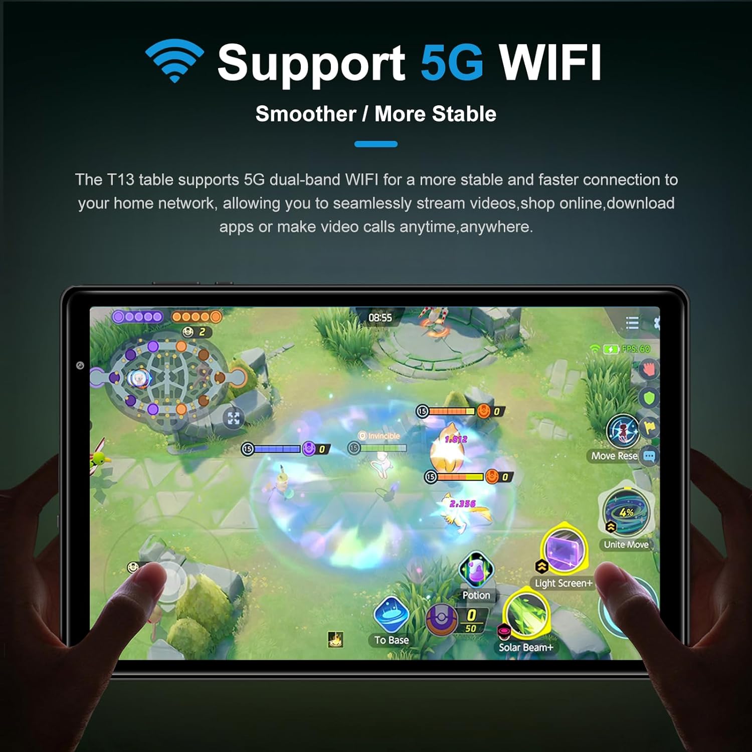 Планшет 10.1" Yestel T13 12/128Gb 8 ядер Android 13 6000 mAh Чорний, фото №3