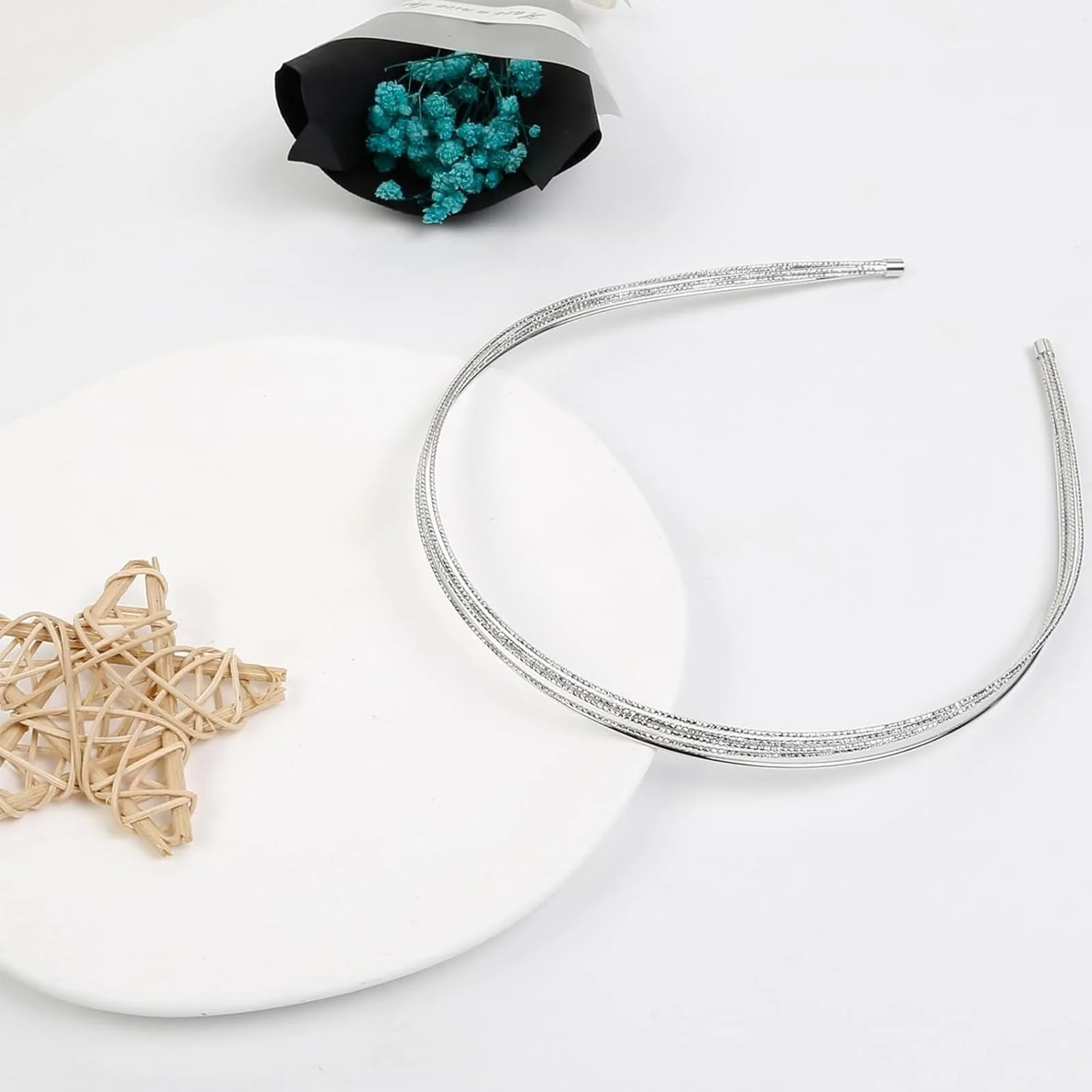 Металлический Обруч Серебристый, фото №4