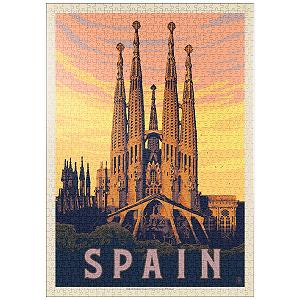 Пазл MyPuzzle Special Collection by Anderson Design Group Испания: Саграда Фамилия, винтажный постер Премиум 1000 элементов - Фото 1