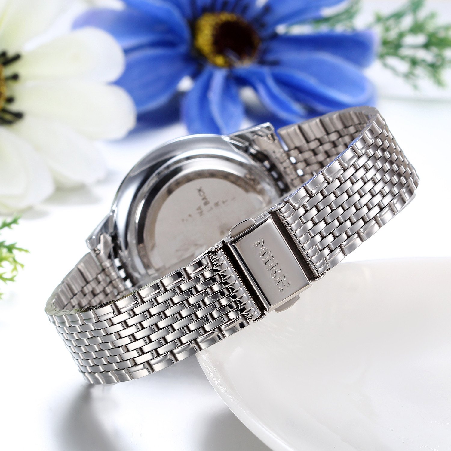 Годинник JewelryWe Fashion Business Casual Analogue Quartz Чоловічий та жіночий Сріблястий, фото №4 Годинник JewelryWe Fashion Business Casual Analogue Quartz Чоловічий та жіночий Сріблястий, фото №4