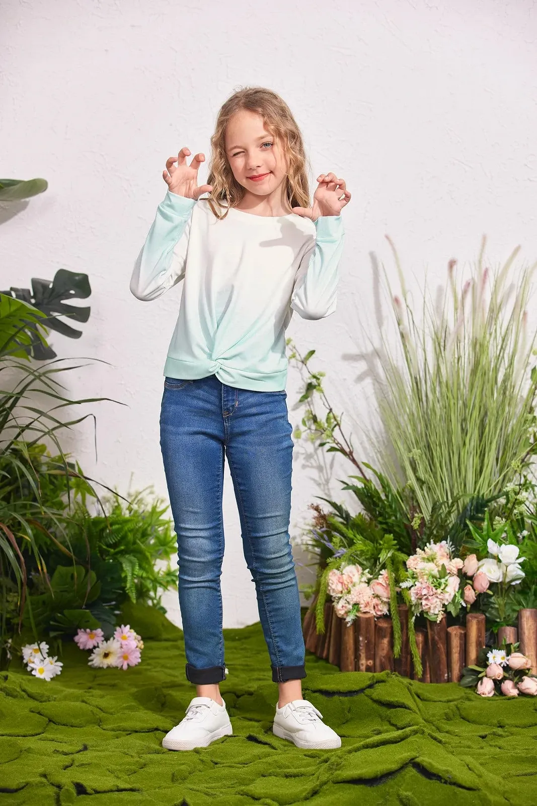 Світшот Arshiner для дівчат, з довгими рукавами, легка спортивна кофта, фото №5