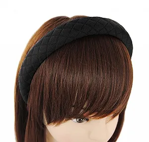 Обруч на голову Axy с тканью, мягкая HRK12 Черный synthetic.ua - Фото 1