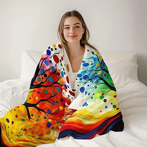 Покривало М'яка для дивану 220 x 240 см, М'яка Тепла Абстрактна - Фото 1