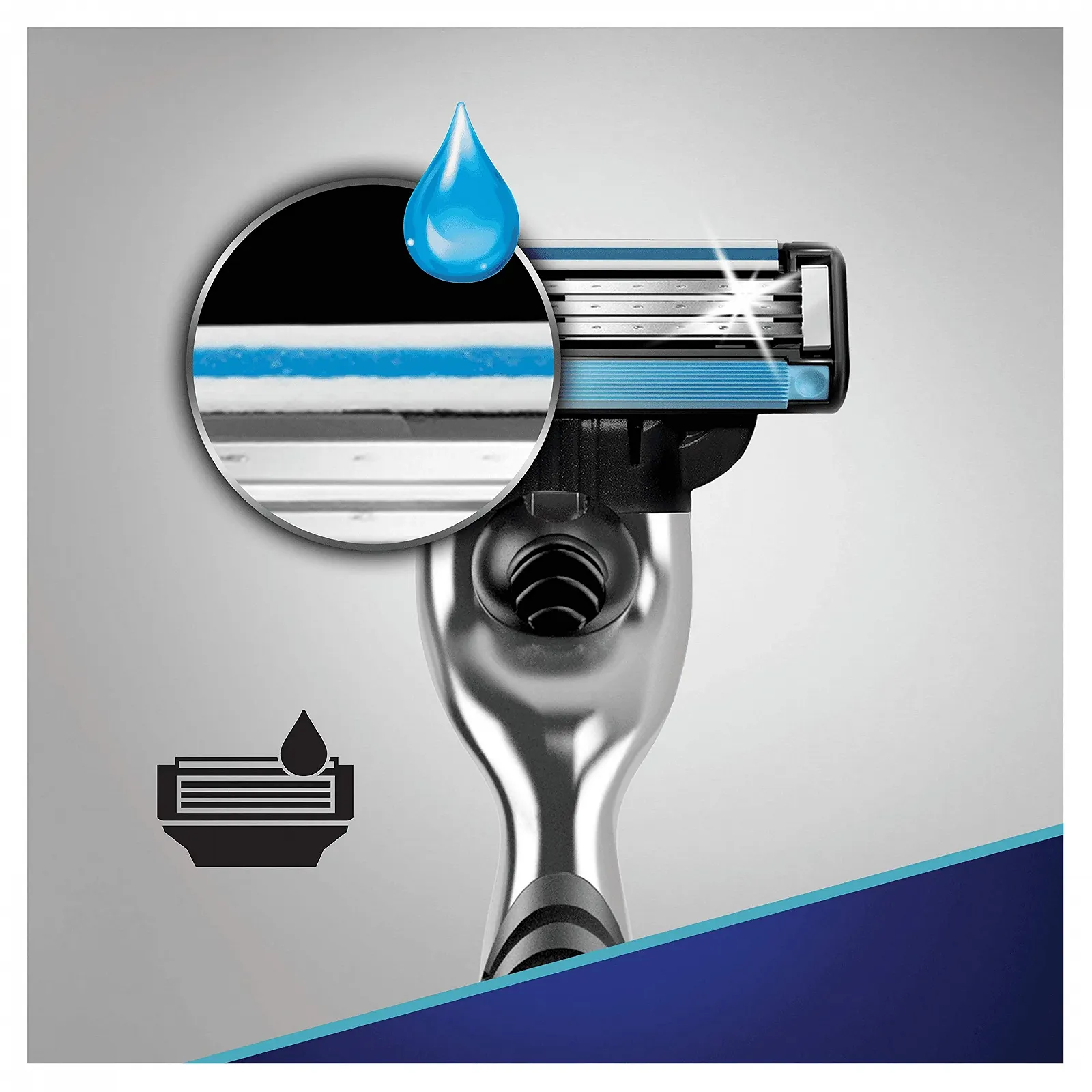 Бритва Gillette Mach3 Steel Blades 1 кассета Men, фото №5