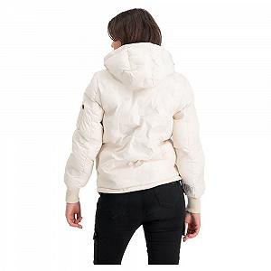 Зимняя куртка с капюшоном ALPHA INDUSTRIES Hooded Logo Puffer Wmn synthetic.ua - Фото 1