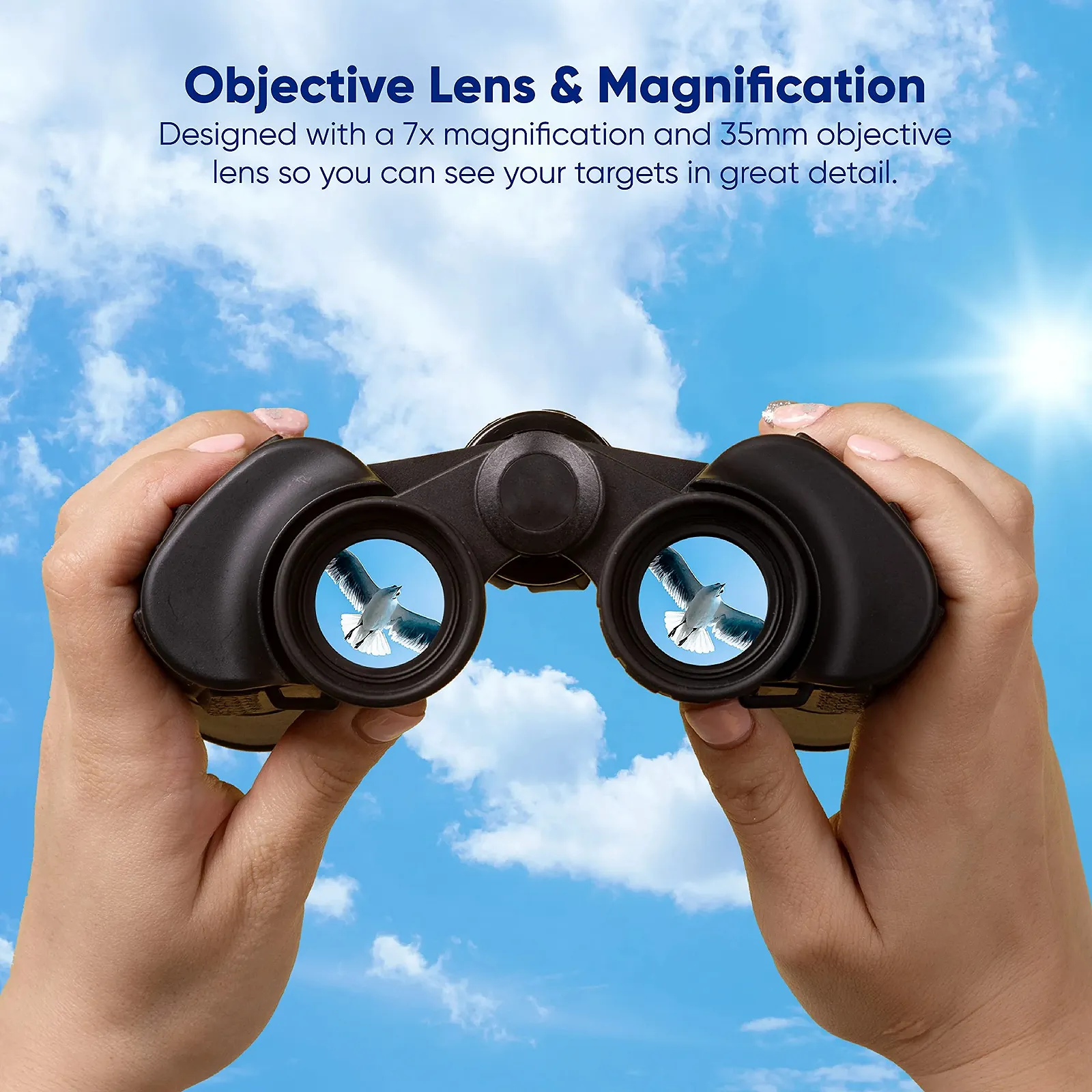 Бінокль Praktica Falcon Field 7x35mm Porro Prism Чорний, фото №8