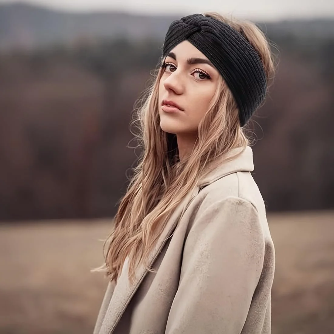 Набір жіночих зимових пов'язок на голову, фото №4