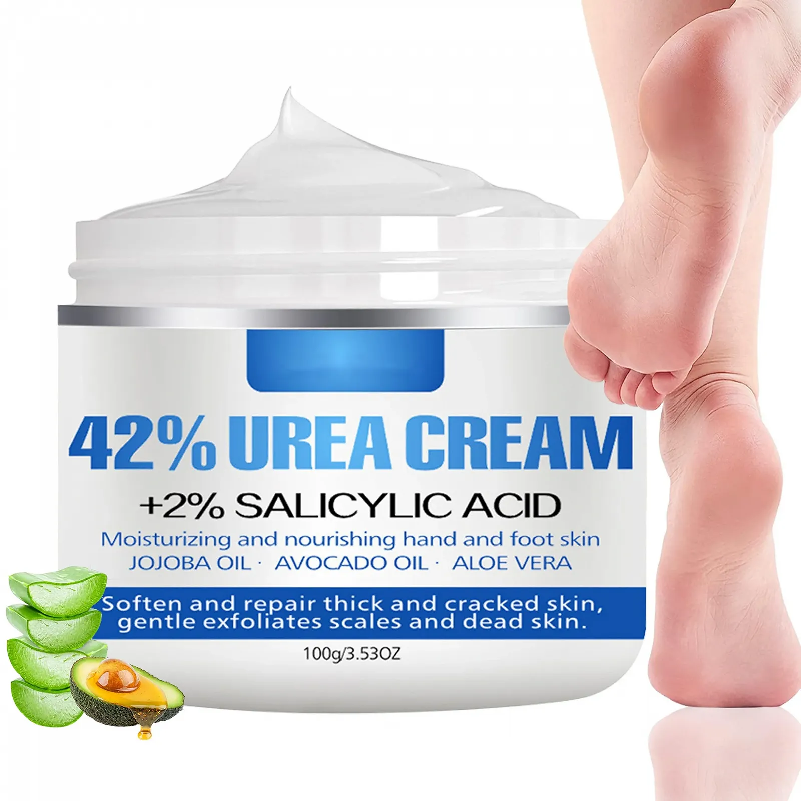 Крем для ног Urea Cream 42% с салициловой кислотой 2% (синий), фото №1