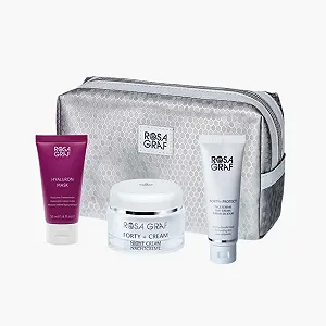 Набір срібна косметичка: Forty+ Protect (50 мл) + Forty+ Cream (50 мл) + Hyaluronic Mask (50 мл) - Фото 1