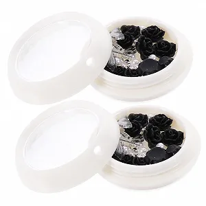 Украшения для ногтей Healeved 2 шт, с цветочным дизайном, для маникюра, для творческого дизайна ногтей для женщин и девушек, включая розы и жемчуг - Фото 1