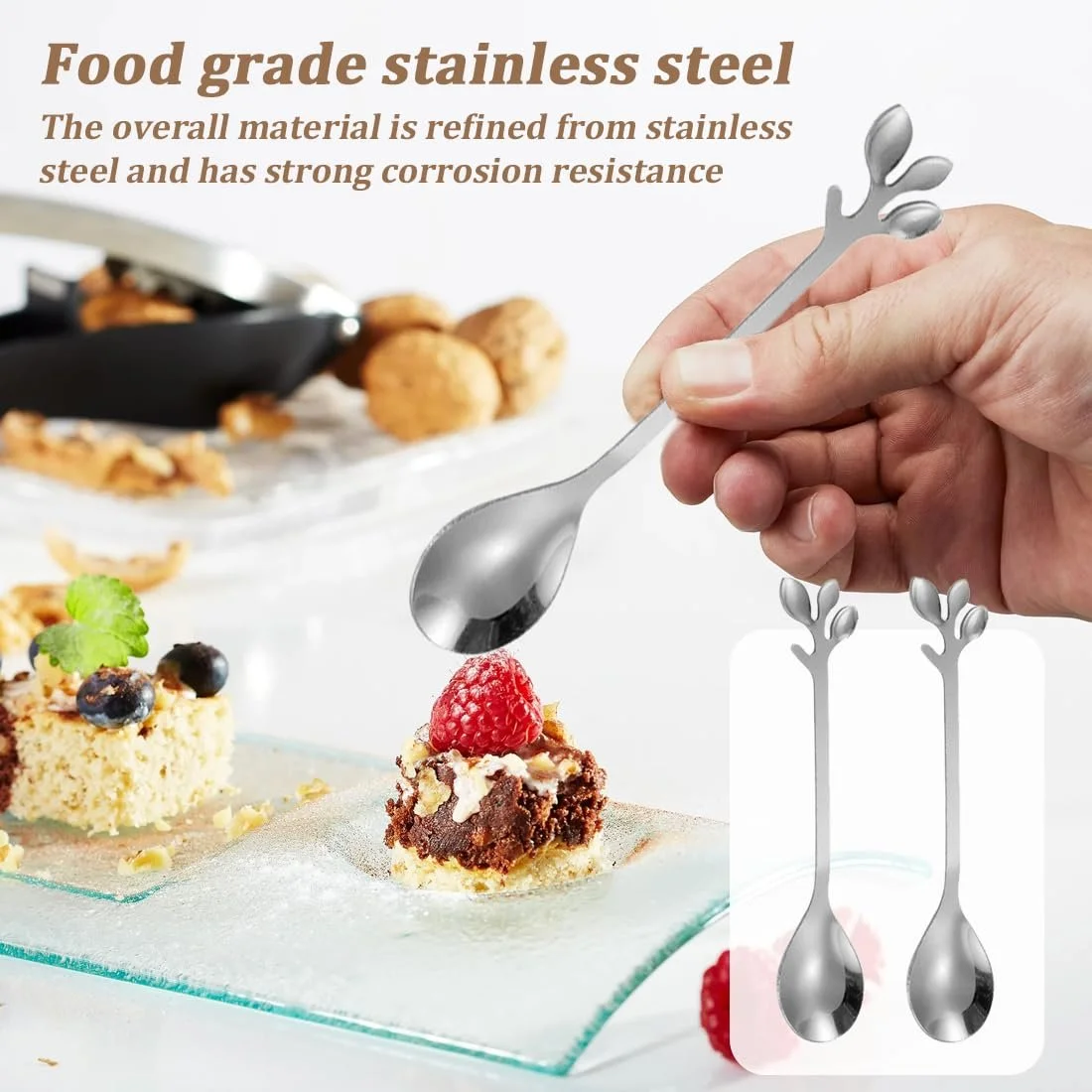 Ложка для кави та мокко, 12 штук, з нержавіючої сталі, фото №4