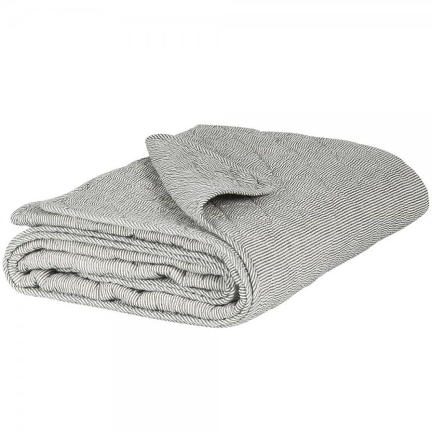 Покрывало IB Laursen Белый/Серый в полоску 180 x 130 см, фото №1 Покрывало IB Laursen Белый/Серый в полоску 180 x 130 см, фото №1