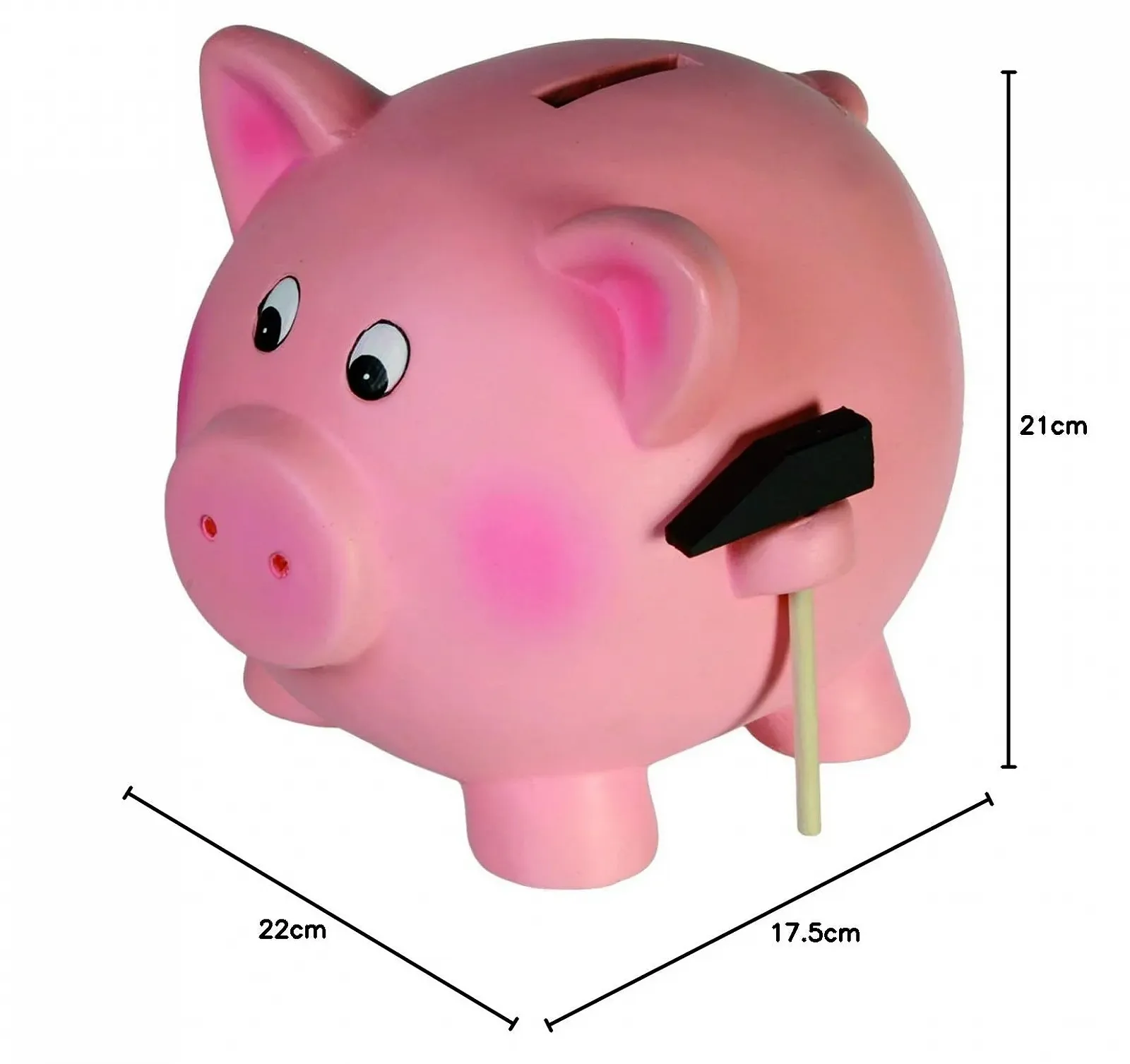 Скарбничка Out of the blue Jumbo Pig Holding a Hammer теракотова, фото №3