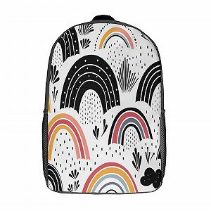Рюкзак Rainbow для школы, для девочек и мальчиков, подростков, для ноутбука, винтажный, повседневный, для путешествий, работы, кемпинга, 17 дюймов - Фото 1