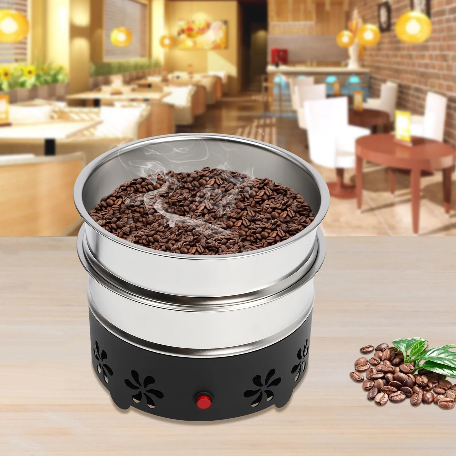 Охладитель кофейных зерен электрический, охлаждающая машина для зерен из нержавеющей стали 304, двойной слой, емкость 0,6 кг, для домашнего обжаривания, фото №5