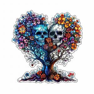 Купить Деревянный пазл Skull с деталями неправильной формы 28.2 × 14.0 см - Фото 1 Деревянный пазл Skull с деталями неправильной формы 28.2 × 14.0 см - Фото 1