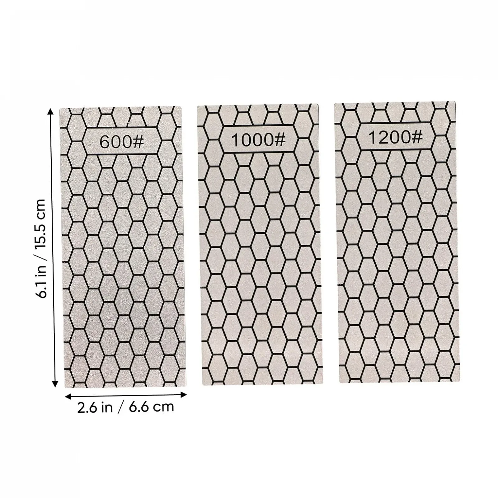 Алмазні шліфувальні пластини VALICLUD 3 шт двосторонні, фото №2