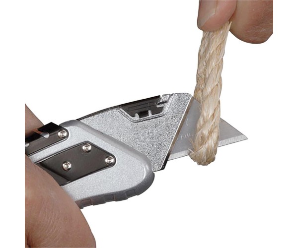 Stanley Ніж Quickslide трапецієподібне лезо 19мм корпус металевий 145мм, фото №7