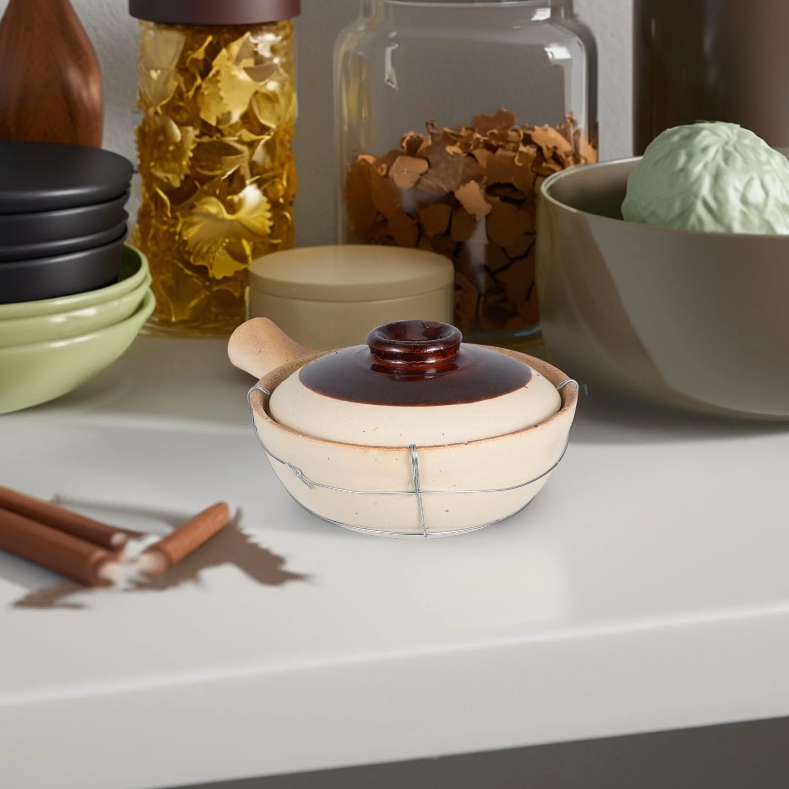 Ківш керамічний BESTYASH з кришкою рівномірне розподілення тепла, фото №8