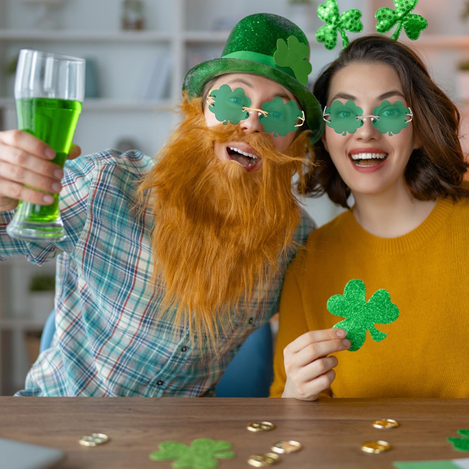 Окуляри XIHIRCD Чотирилисник конюшини, темно-зелений, фото №7