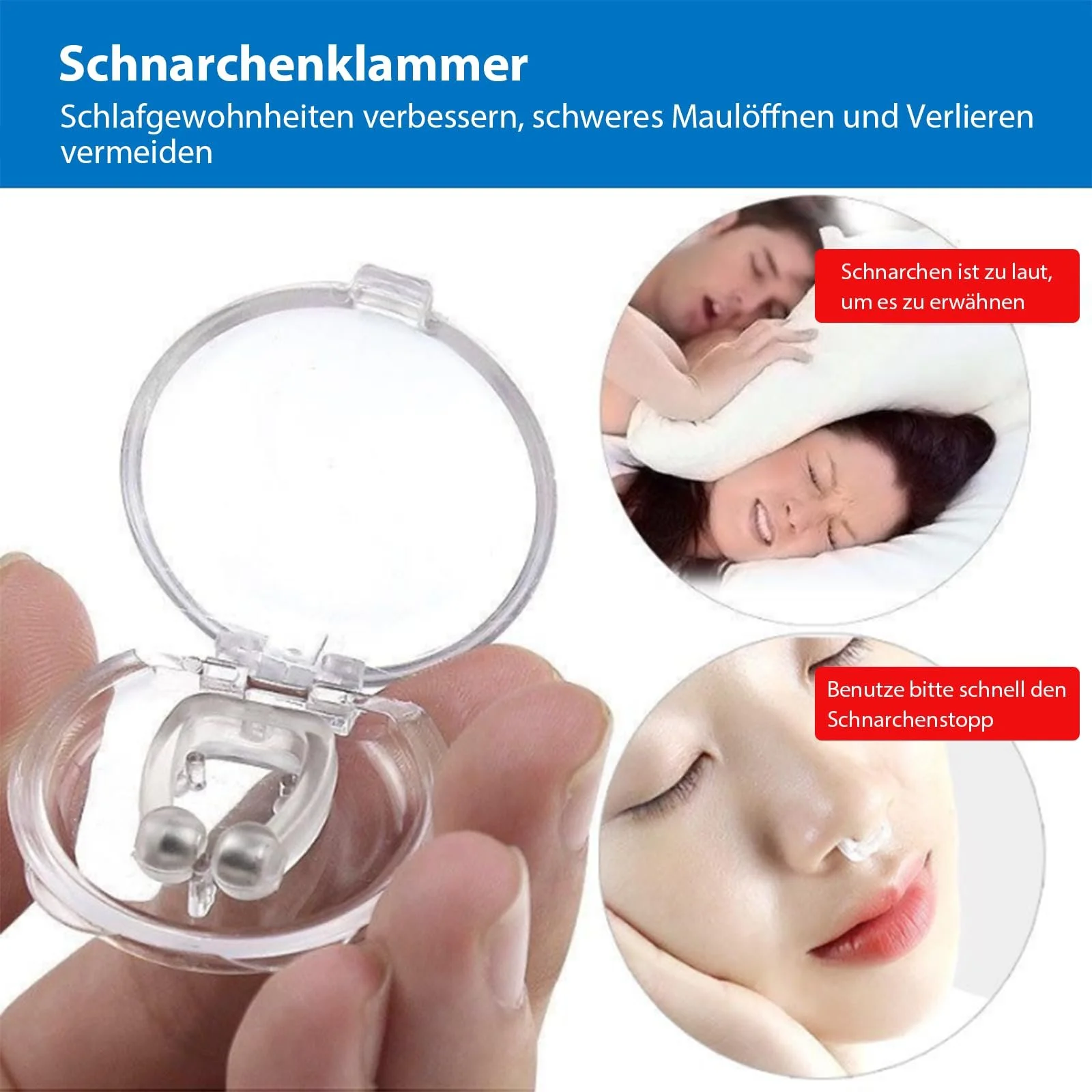 Засіб від хропіння (6 шт. в упаковці) Магнітна кліпса для носа Преміум Легкий у використанні для кращого дихання та сну, фото №3 Засіб від хропіння (6 шт. в упаковці) Магнітна кліпса для носа Преміум Легкий у використанні для кращого дихання та сну, фото №3
