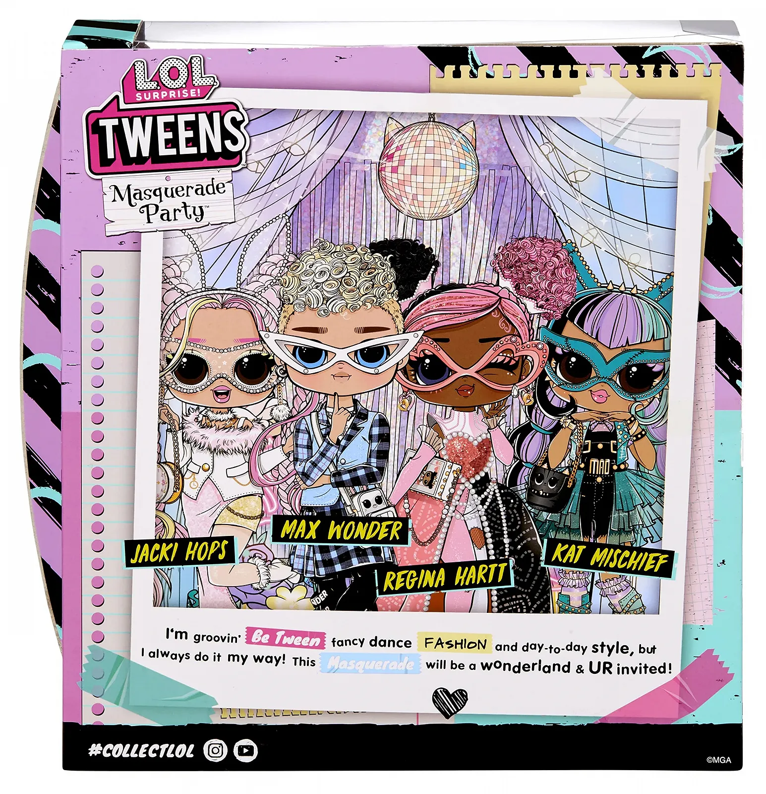 Лялька L.O.L. Surprise! Tweens Masquerade Party Kat Mischief з 20 сюрпризами, фото №8