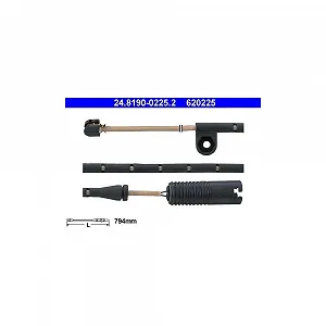 Датчик износа тормозных колодок ATE 24.8190-0225.2 для BMW Передняя ось - Фото 1