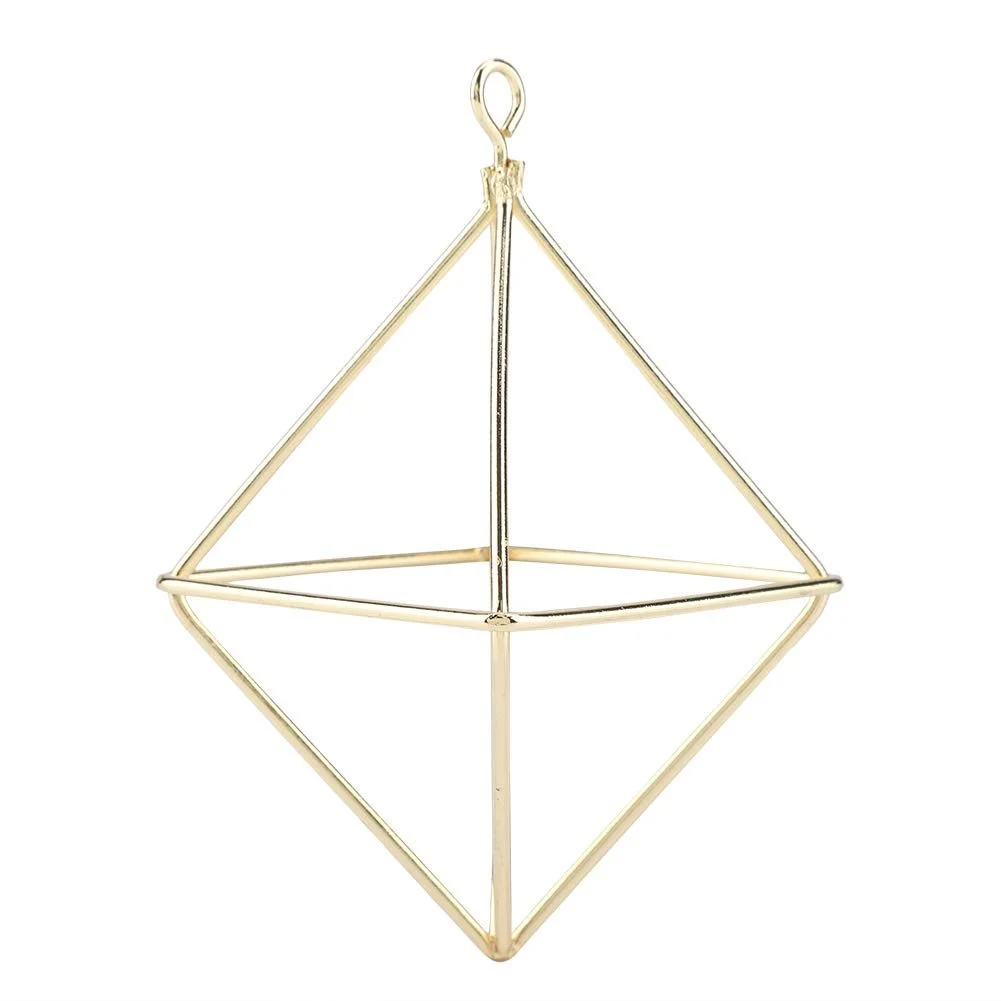 Держатель для воздушных растений Garosa Геометрический Железная проволока 6 x 6 x 9 см Золотой, фото №5