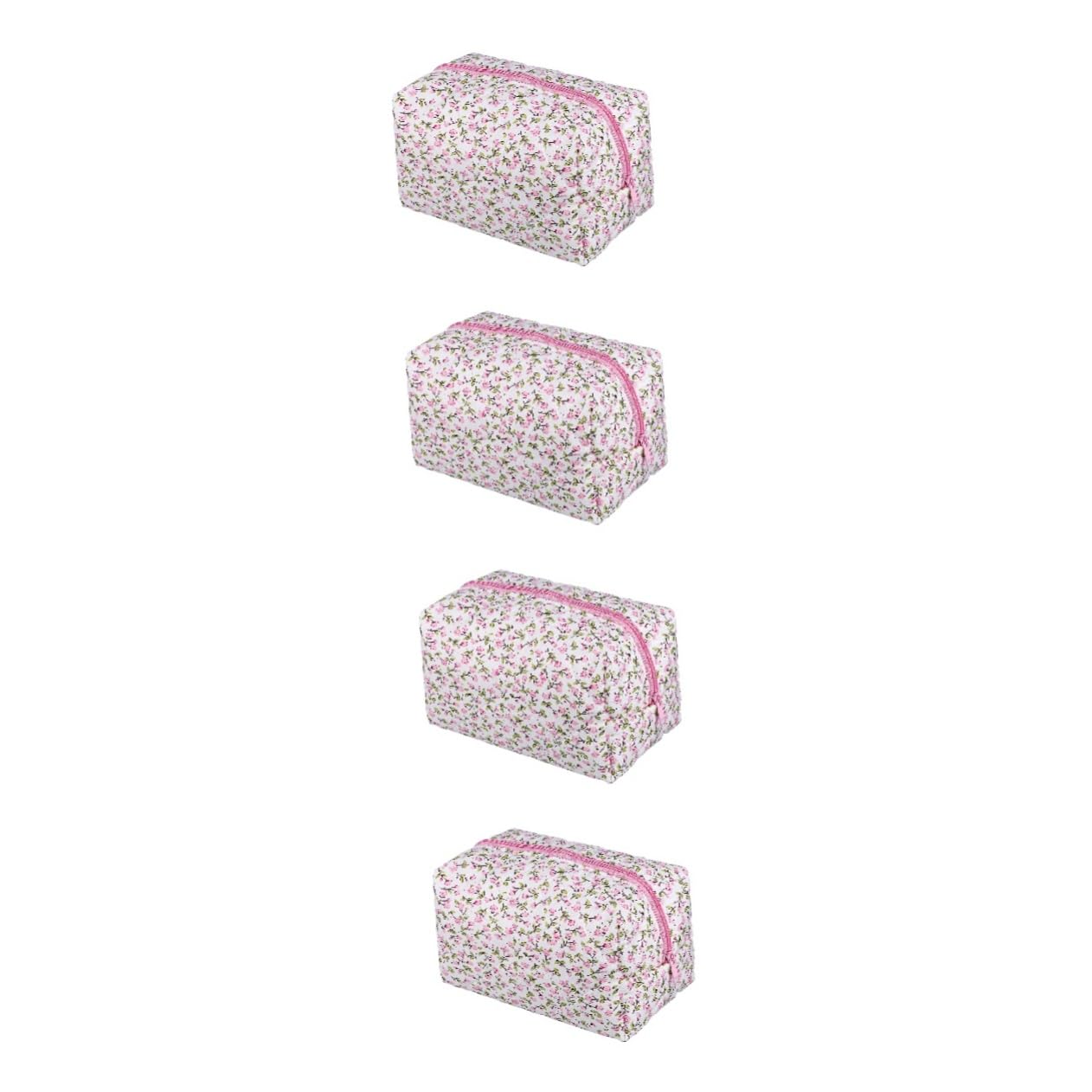 Сумка косметична LIFKOME 4 шт. квітковий візерунок з блискавкою, фото №1