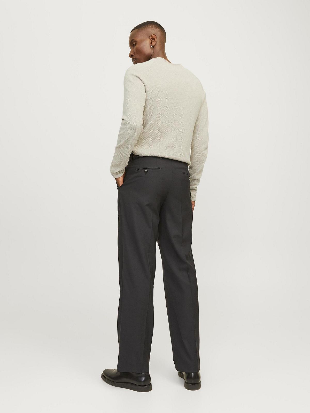 В'язаний пуловер JACK & JONES JJEHILL чоловічий, з круглим вирізом, базова модель, з довгими рукавами, бавовняна сорочка, фото №5