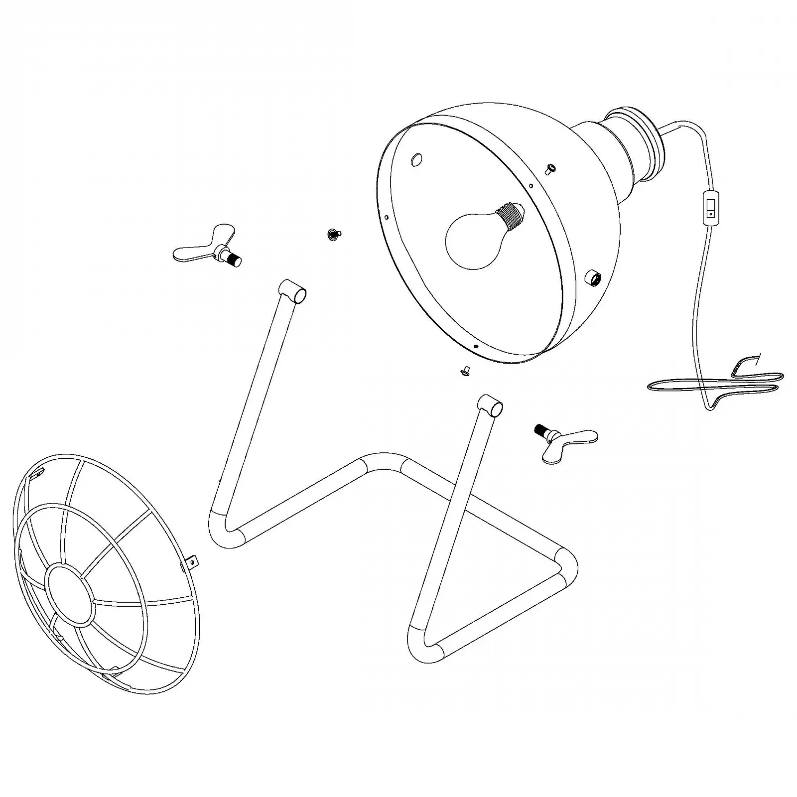 Настільна лампа EGLO Treburley Industrial Vintage сталева чорна золота E27, фото №3