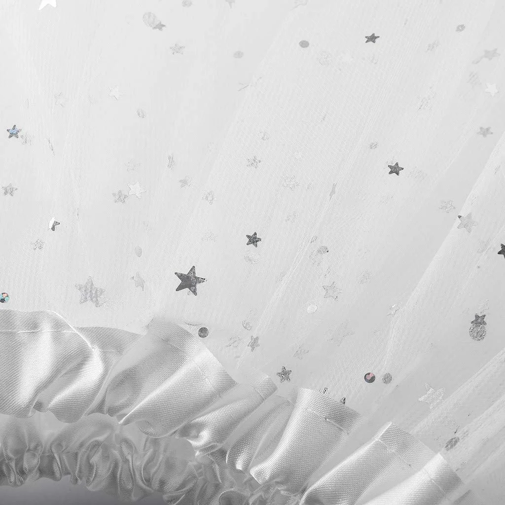 Юбка Женская Плиссированная Мини Юбка для Тенниса и Школы из Эластичной Ткани с Сетчатым LED Слоем, Пышной Подсветкой, Звездами Rockes 3, фото №4