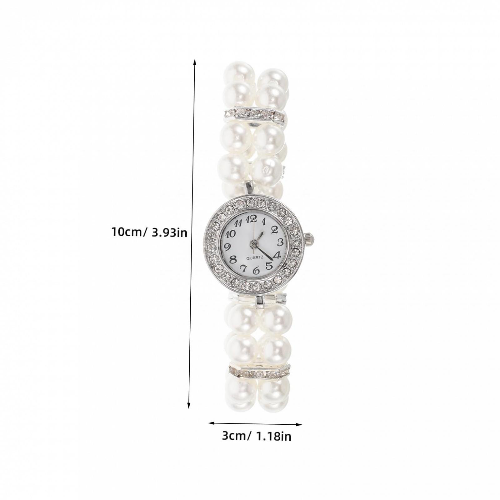 OATIPHO жіночий браслет з перлами та стразами, стійкий до подряпин, фото №2