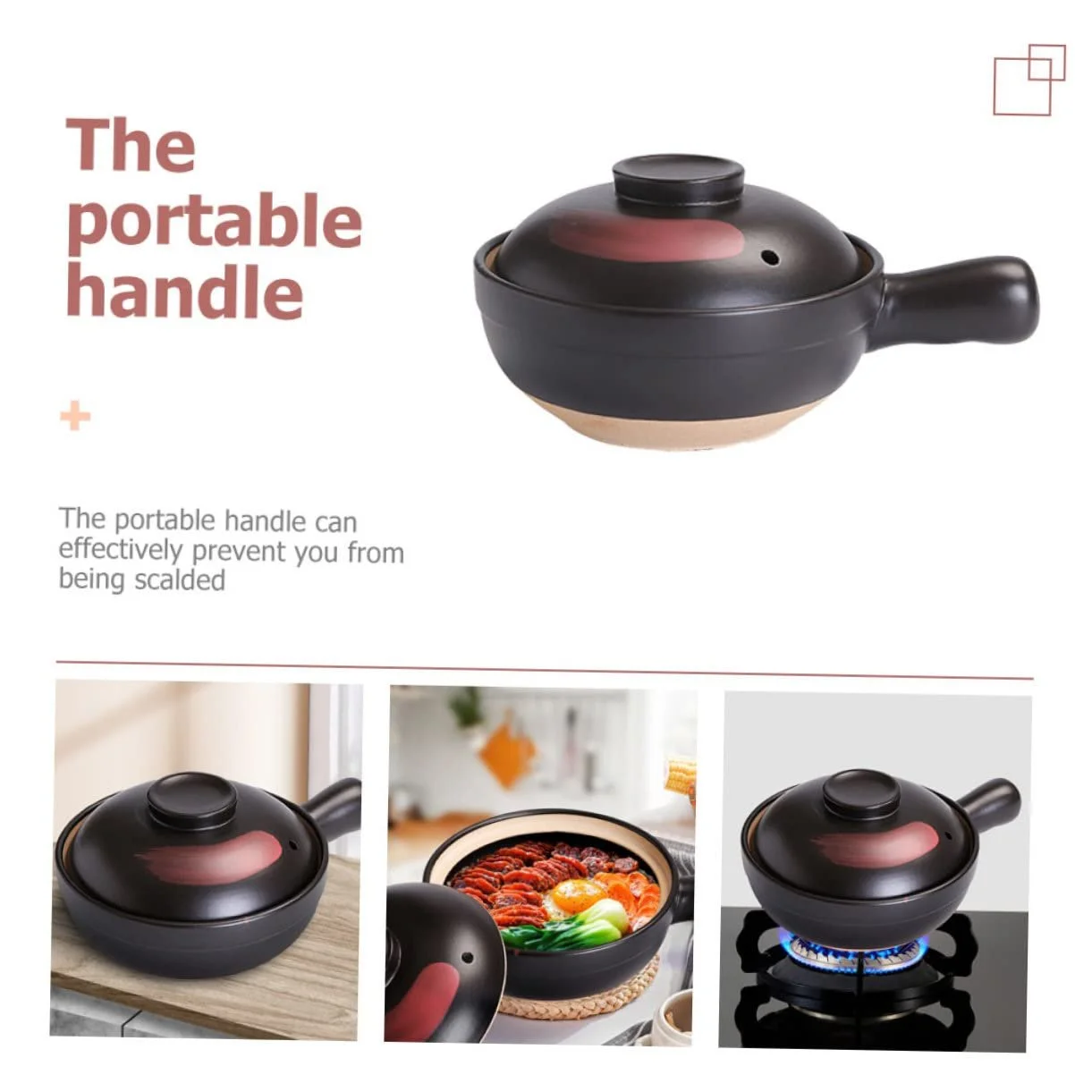 Ківш для тушкування balacoo керамічний енергоощадний з ручками, фото №6