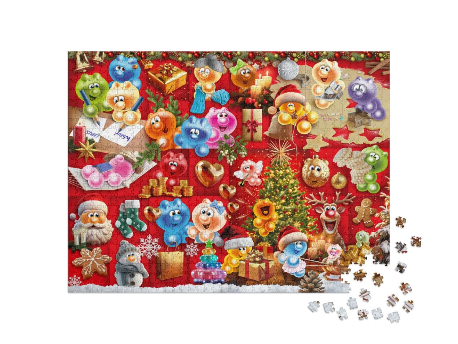 Пазл puzzleYOU Christmas Puzzle Collection Gelini Christmas Magic 1000 элементов, фото №2