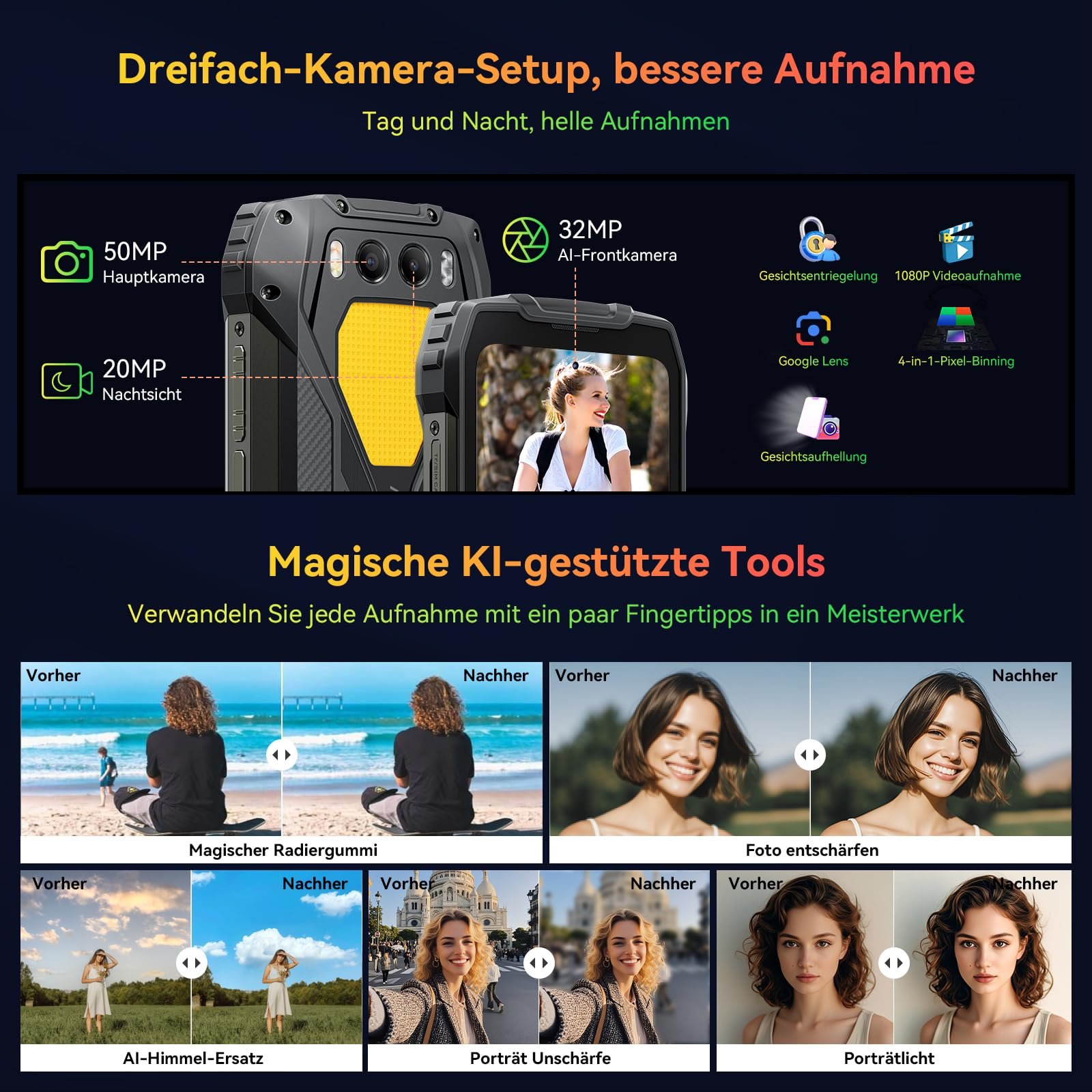 Смартфон Blackview BV7300 15000 mAh 18GB+256GB 6,67" 90Hz Android 14, фото №7