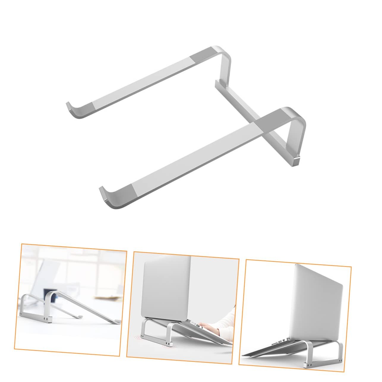 Підставка для ноутбука Vaguelly Ергономічна Алюмінієва Портативна Охолоджуюча Сріблястий, фото №8