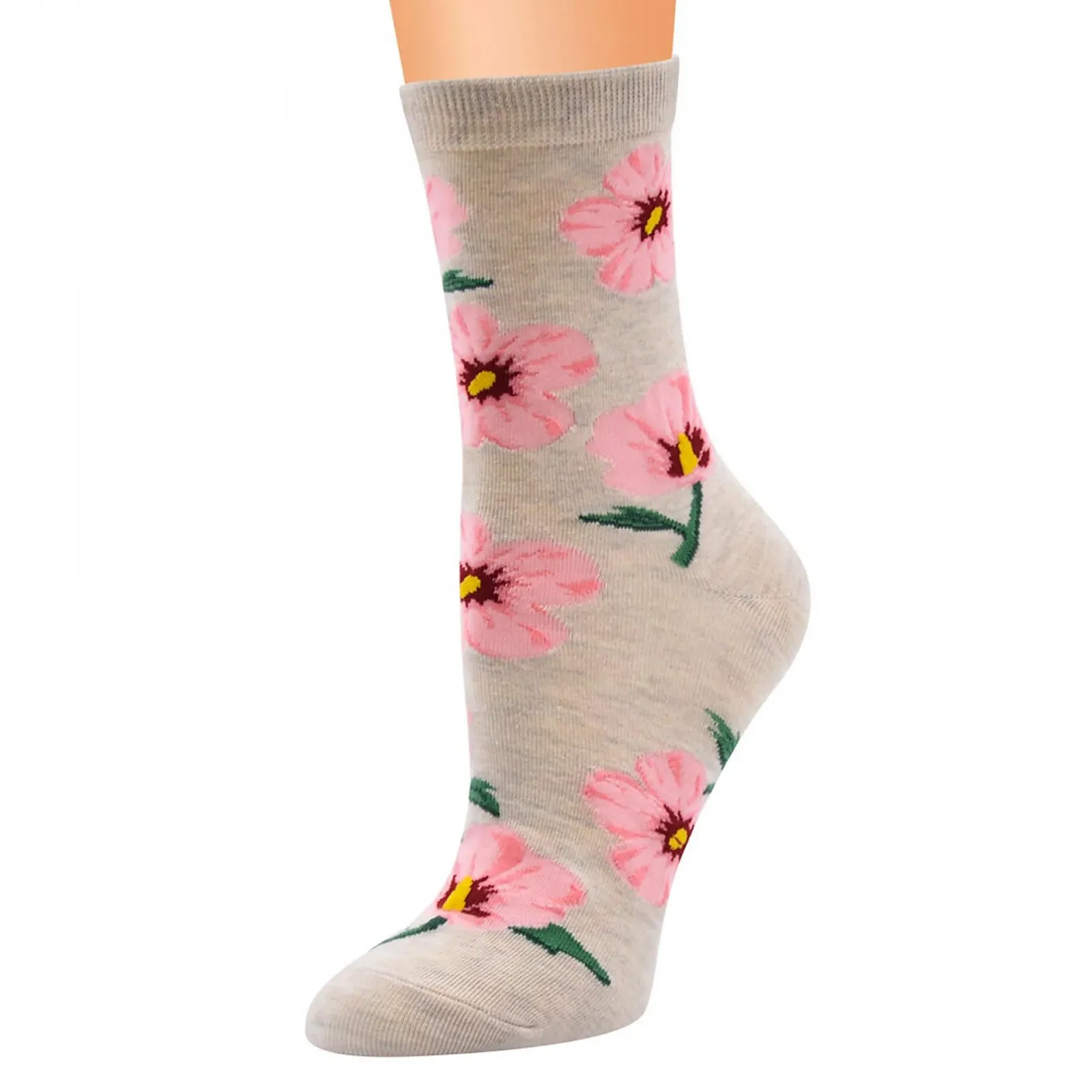 Жіночі В'язані Шкарпетки Бавовна Милий Мультяшний Візерунок, фото №6