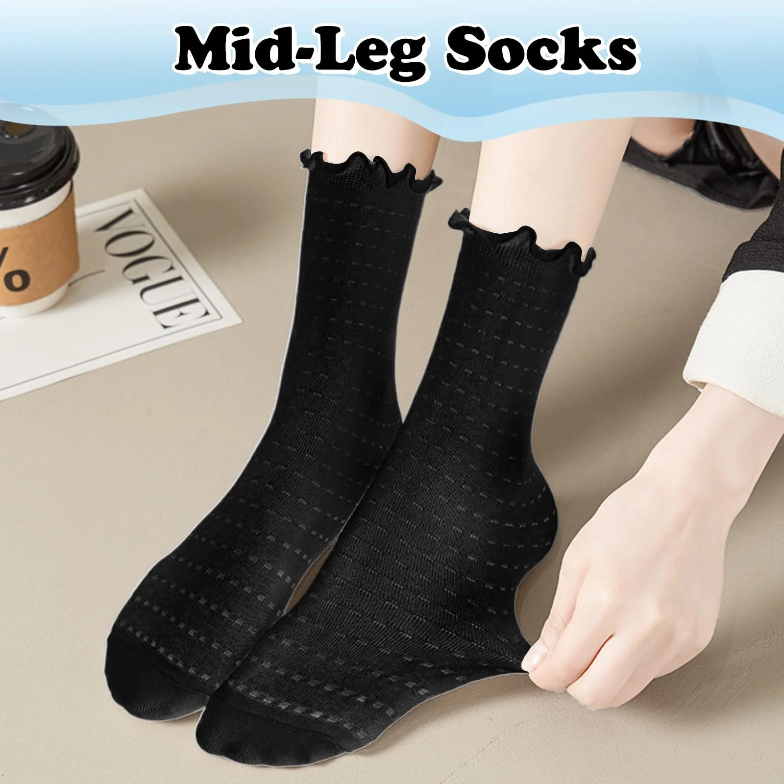 Шкарпетки з рюшами Demen, 8 пар, для жінок, один розмір, фото №4