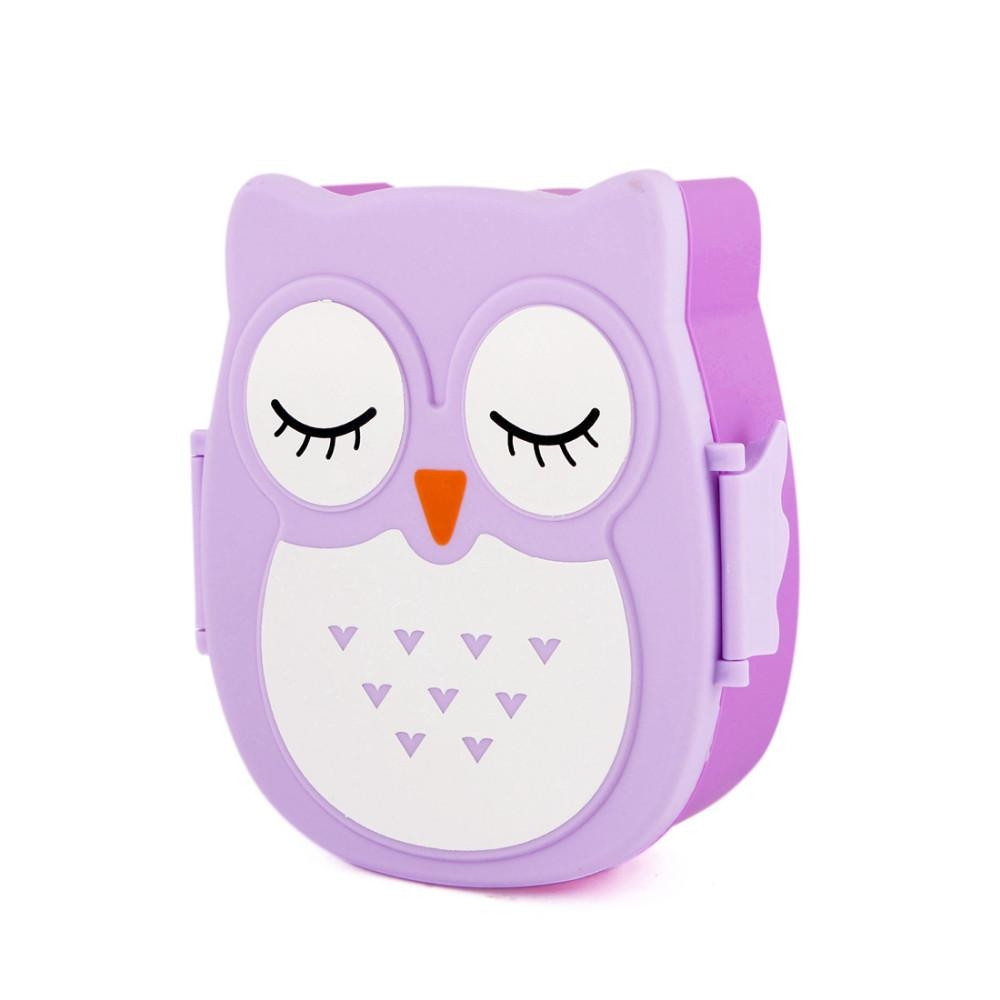 Дитячий ланч-бокс HMD Сова Фіолетовий (212-8713524), фото №1 Дитячий ланч-бокс HMD Сова Фіолетовий (212-8713524), фото №1