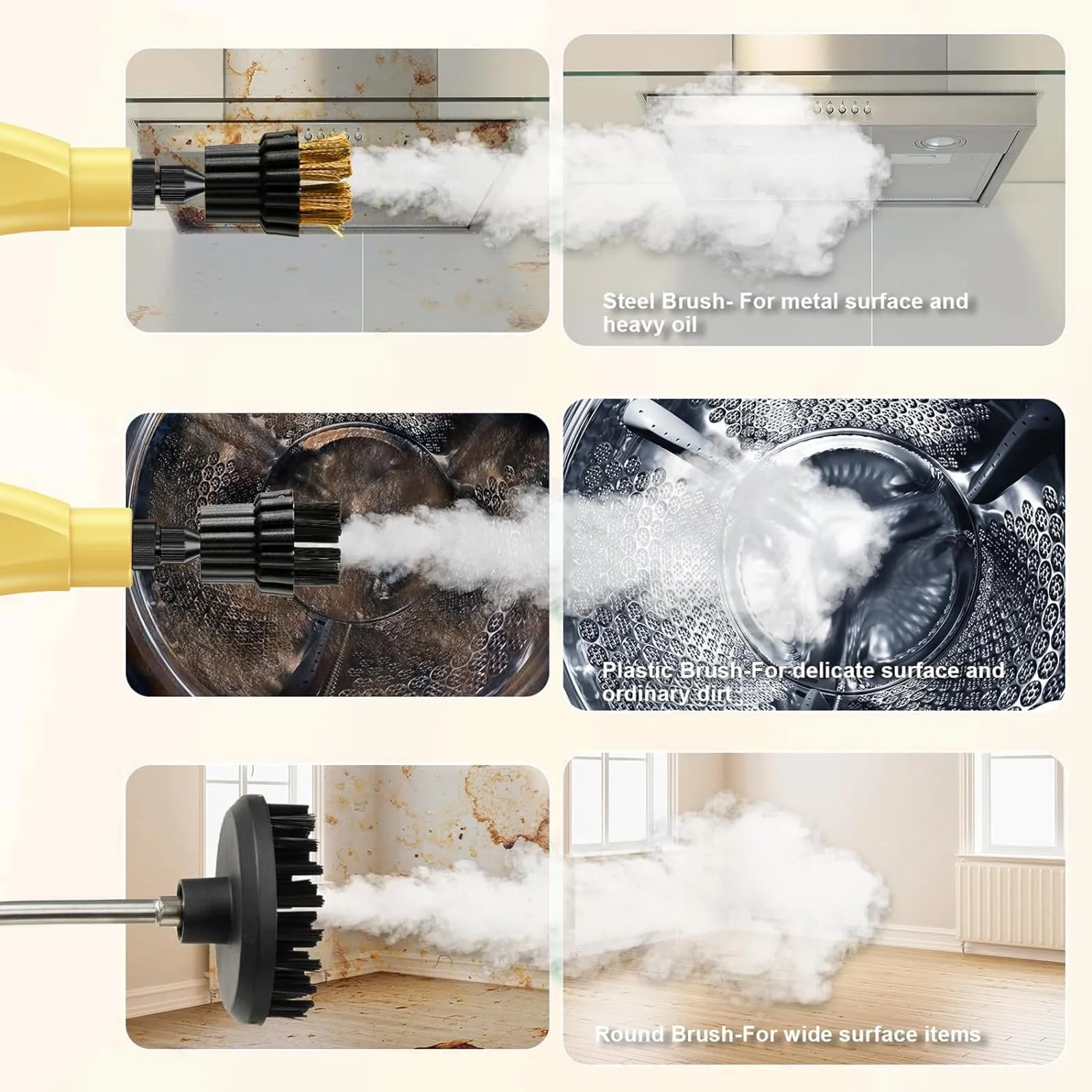 Пароочисник Bekasa 2500 Вт 1000 мл 3 бар 6 швидкостей, фото №6