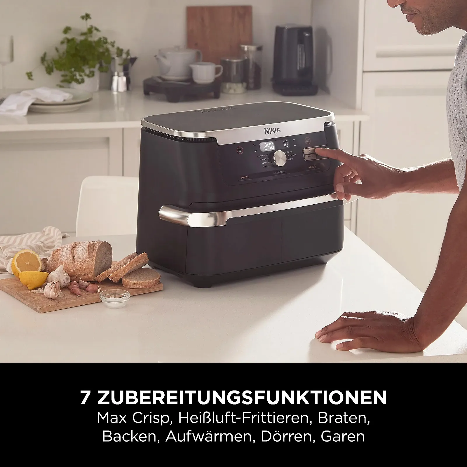 Мультипіч Ninja Foodi FlexDrawer AF500EU 10.4L 7-in-1 Black, фото №6 Мультипіч Ninja Foodi FlexDrawer AF500EU 10.4L 7-in-1 Black, фото №6