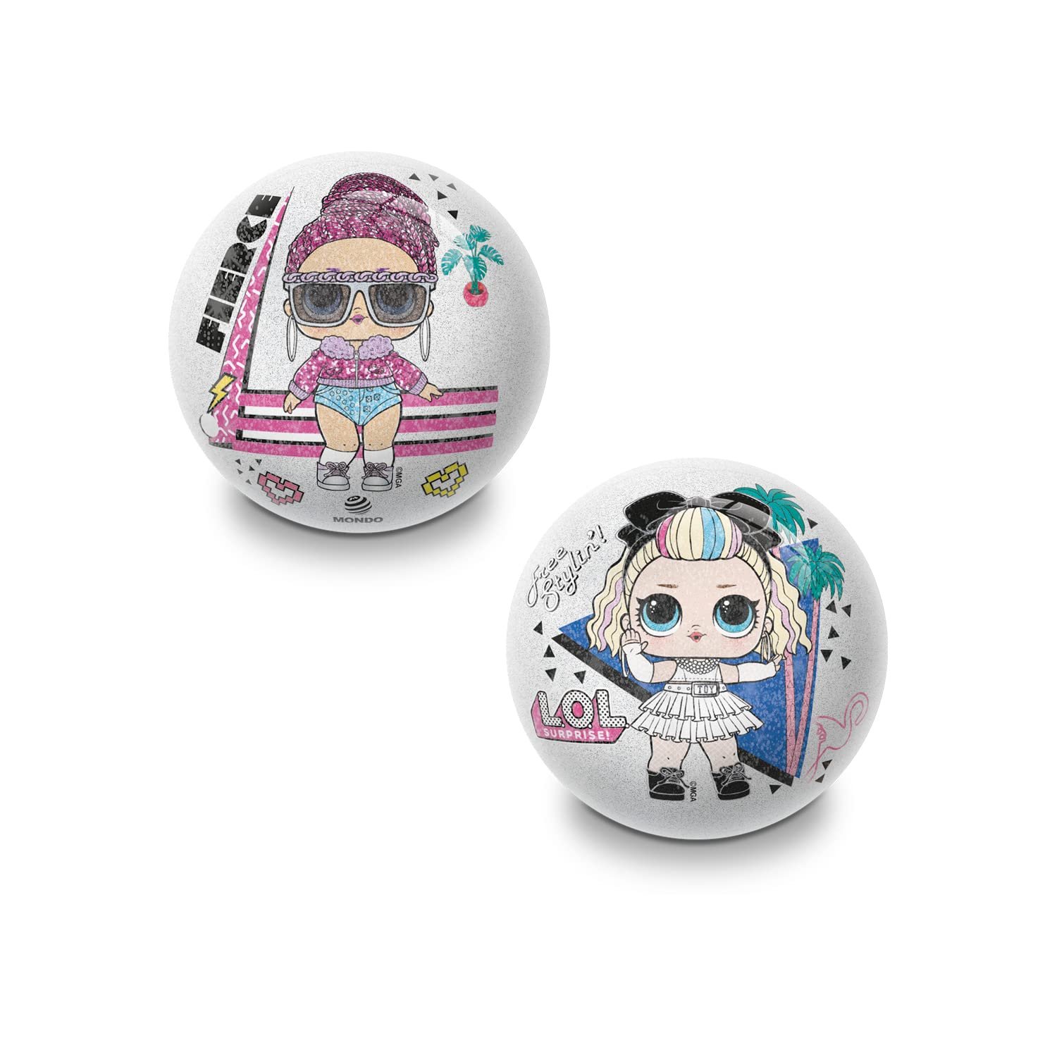 М'яч Mondo L.O.L. Surprise Toys Shiny LOL для дітей, діаметр 10 см, різнокольоровий, фото №2