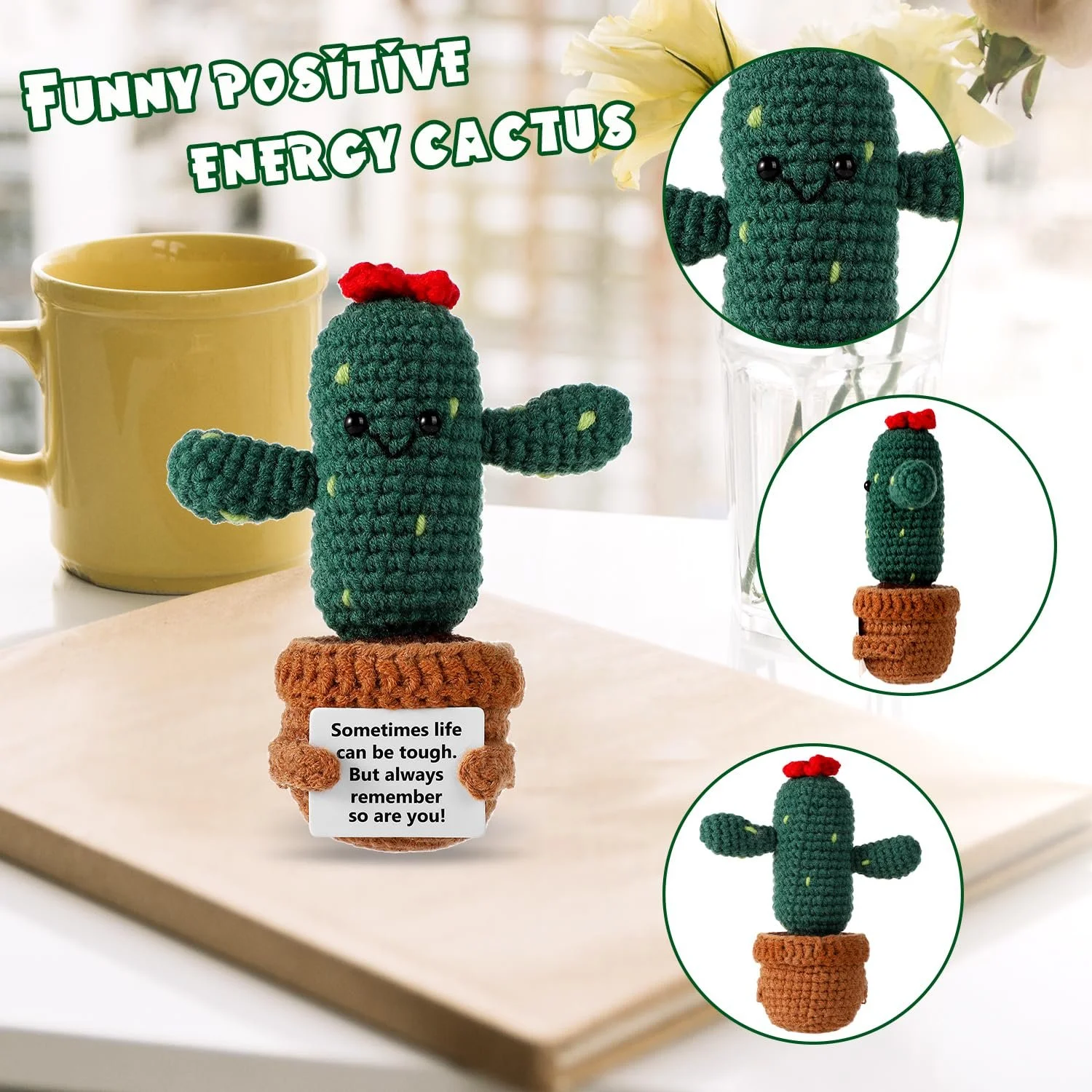 lasuroa Crochet Cactus 13,5 см Позитивная картошка игрушка Вязаная, фото №3 lasuroa Crochet Cactus 13,5 см Позитивная картошка игрушка Вязаная, фото №3