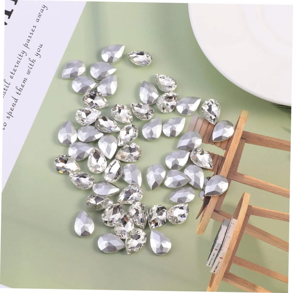 Каплевидные хрустальные стразы 50 штук Каплевидные сверла для изготовления ювелирных изделий, фото №9