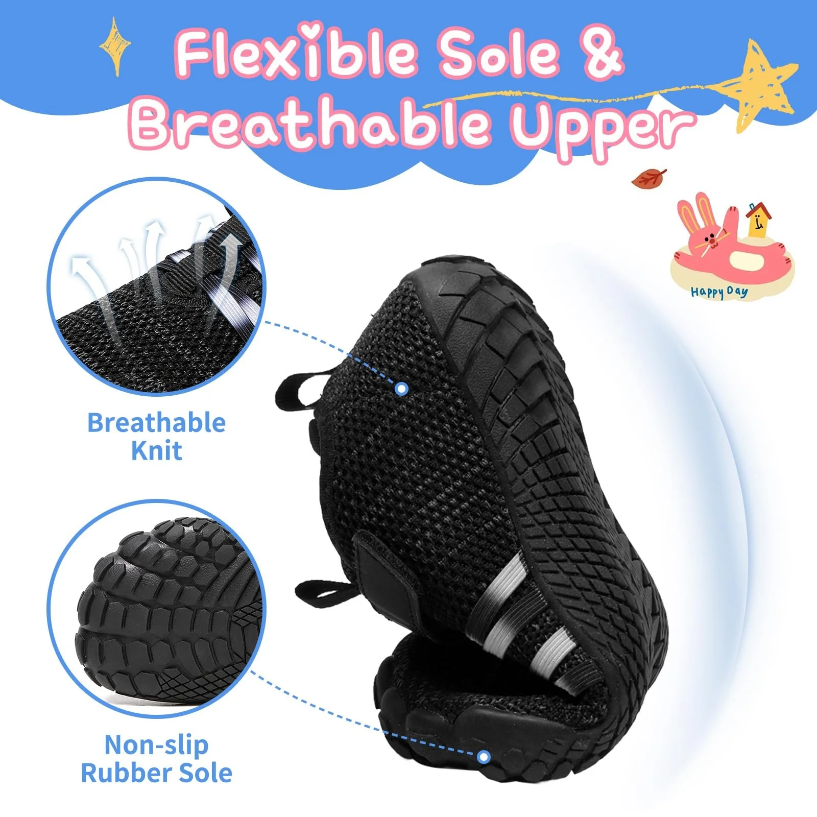 Детская Кроссовки для босоножек MIFAWA, минималистичные кроссовки и девочек с широким носком и нулевым перепадом, Кроссовки для водных видов спорта, Кроссовки для плавания, идеально подходит в качестве аксессуара для купания, пляжа или плавания, размер 26-37, фото №5