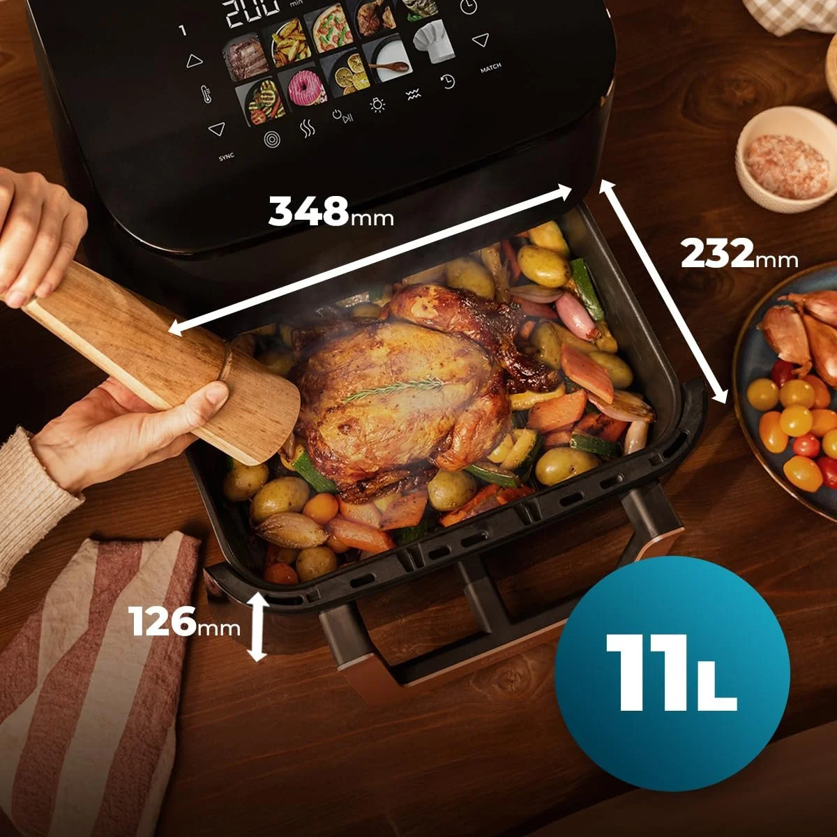 Мультипечь Cecotec Cecofry & Grill Smokin' 10000 10 л 2200 Вт Гриль Коптильня 40-200°C 10 меню, фото №5 Мультипечь Cecotec Cecofry & Grill Smokin' 10000 10 л 2200 Вт Гриль Коптильня 40-200°C 10 меню, фото №5