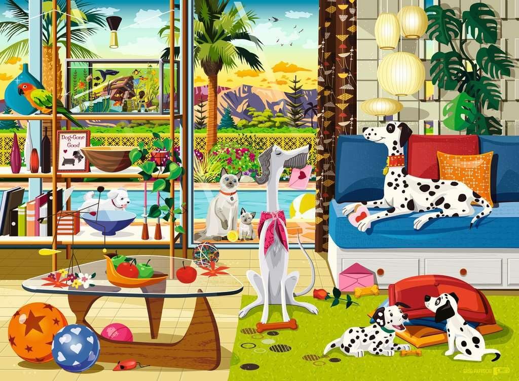 Пазл Ravensburger Pets of Palm Springs Softclick 500 деталей, фото №1
